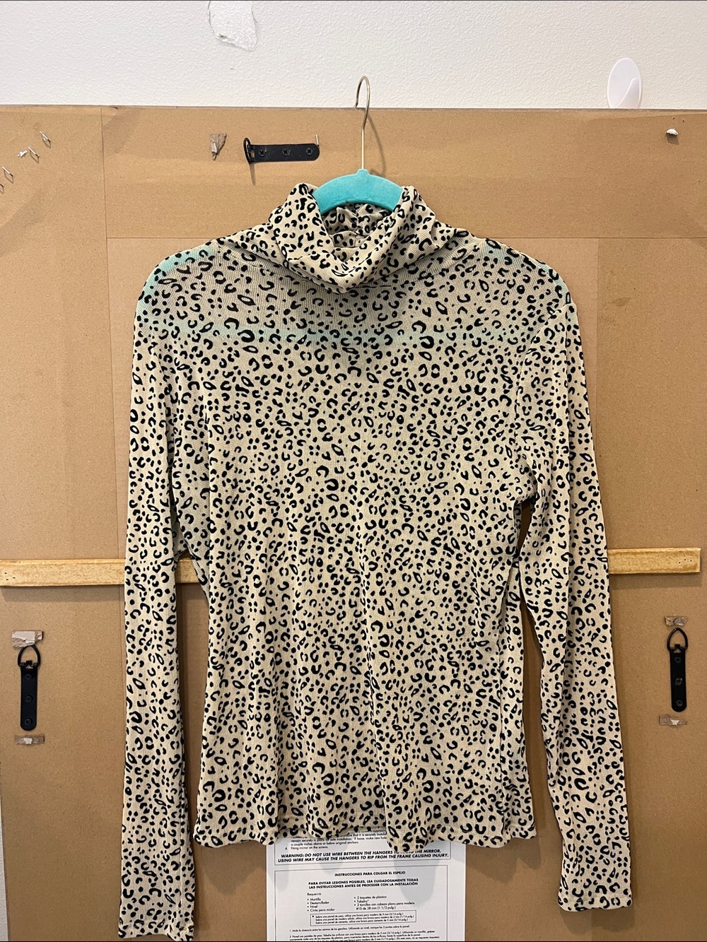 Fate Beige and Black Leopard Knit Top
